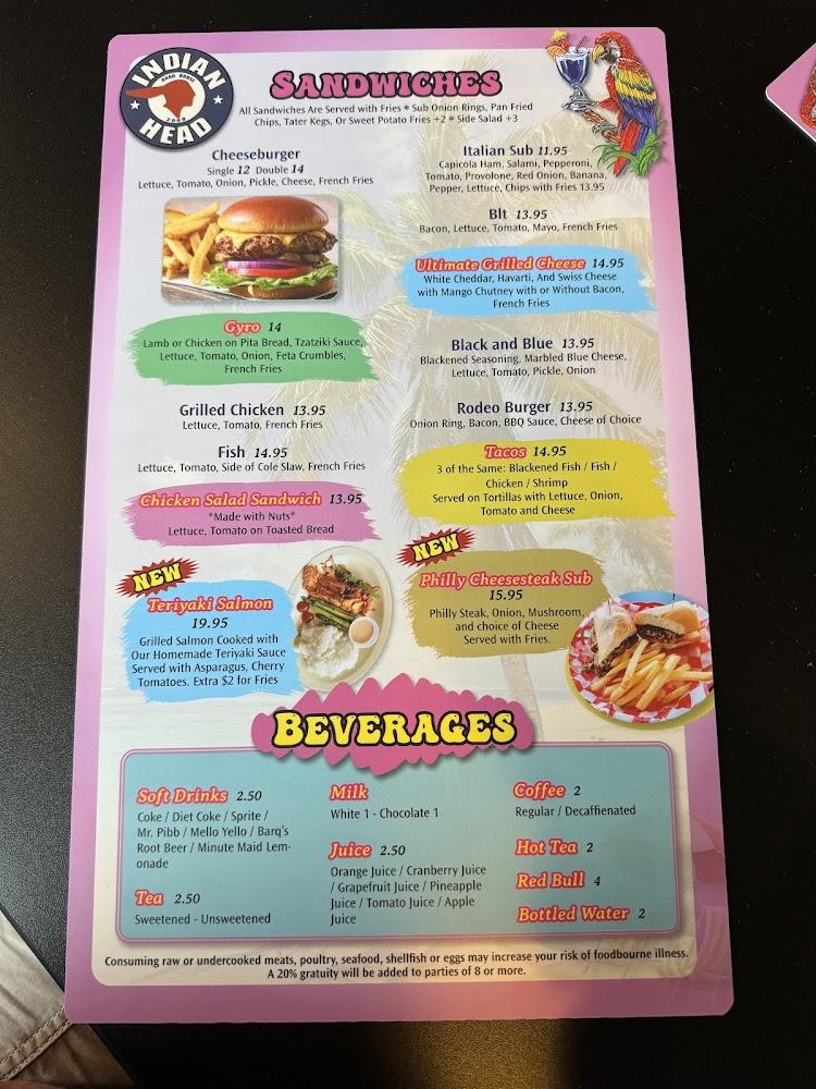 Indian Head Roadhouse Menu image 1